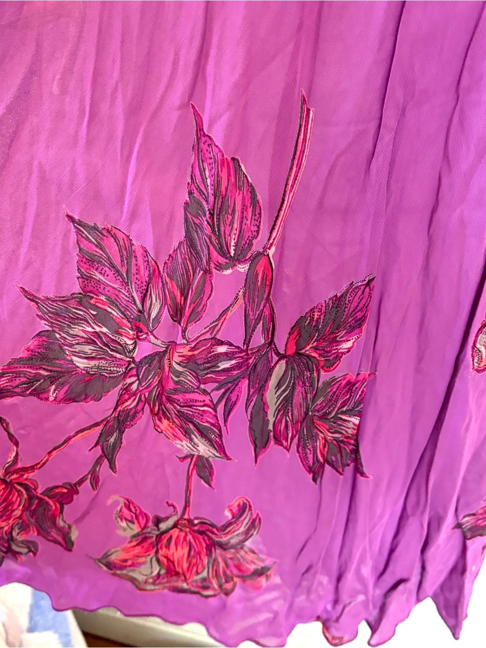 Vintage 90s Y2K Betsey Johnson sheer purple floral maxi dress - Picture 5 of 9